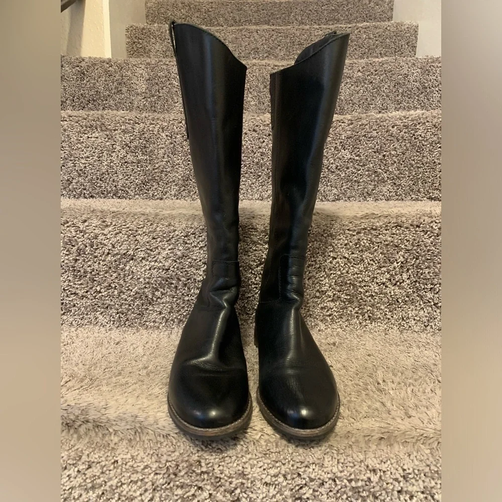 Anthropologie Matisse Yorker Boots Equestrian Riding Black Leather 6.5